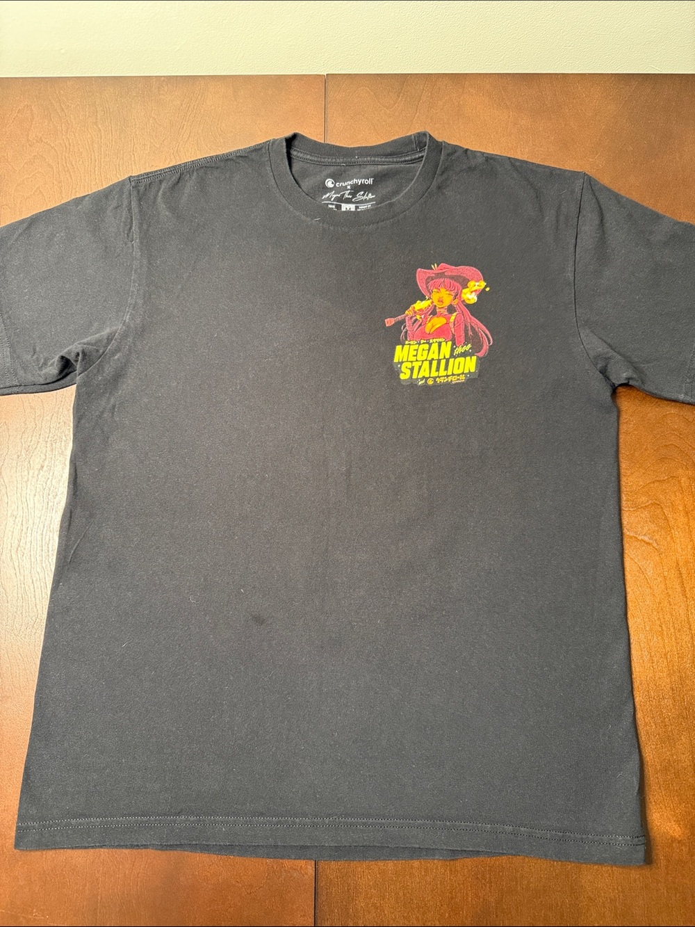 100% Cotton Black Crunchyroll Megan Thee Stallion Graphic Tee - Medium